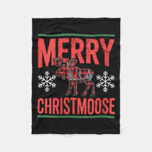 Womens Merry Christmoose Holiday Moose Ugly Sweate Fleece Blanket