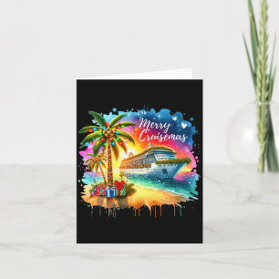 Womens Merry Cruisemas Family Cruise Christmas Fun Card