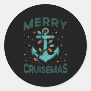 Womens Merry Cruisemas Matching Family Cruise Chri Classic Round Sticker