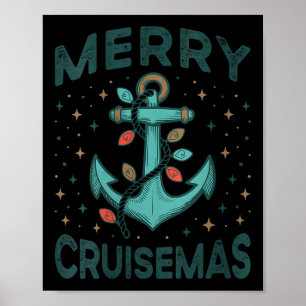 Womens Merry Cruisemas Matching Family Cruise Chri Poster