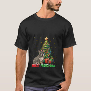 Womens Merry Frenchmas French Bulldog Christmas Tr T-Shirt