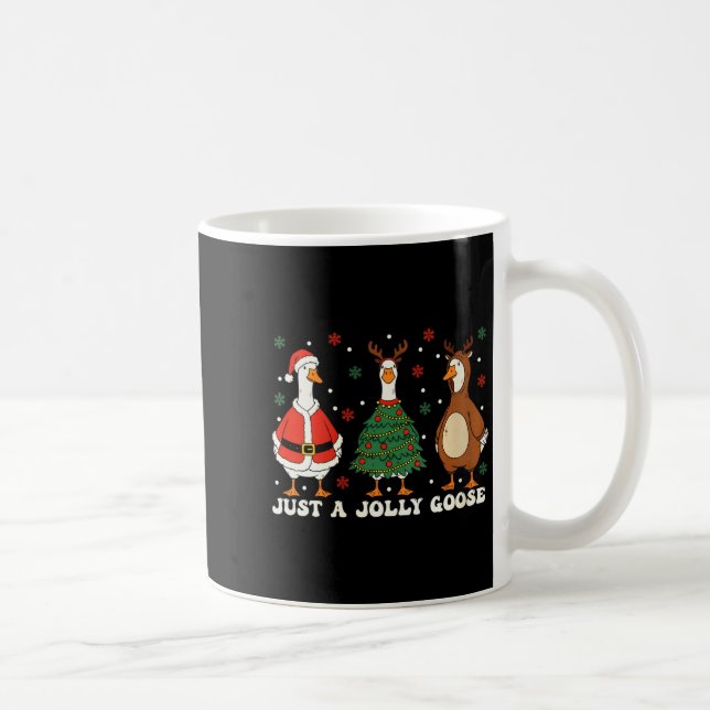 Womens Merry Goosemas Christmas Just A Jolly Goose Coffee Mug (Right)