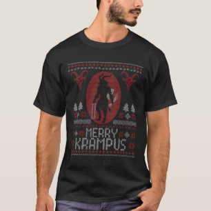 Womens Merry Krampus Horror Creepy Evil Funny Ugly T-Shirt