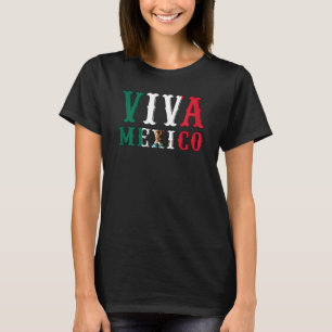 Womens Mexican Flag Viva Mexico Hispanic Heritage  T-Shirt
