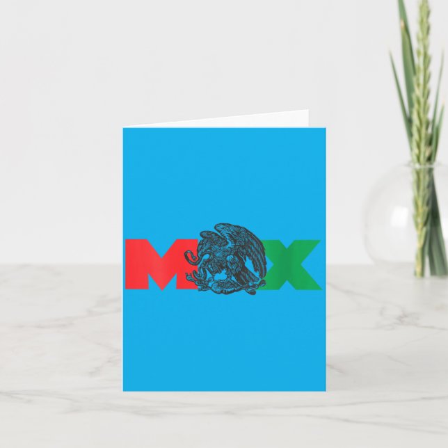 Womens Mexican Hispanic Siesta Pride México Eagle Card (Front)