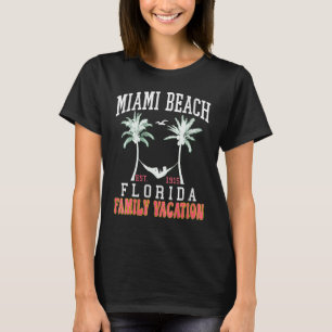 Womens Miami Beach Florida Family Vacation Beach P T-Shirt