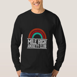 Womens Mile High Anxiety Club Anxious Flying Pilo T-Shirt