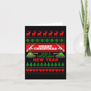Womens Military Ugly Christmas Sweater Army  Card