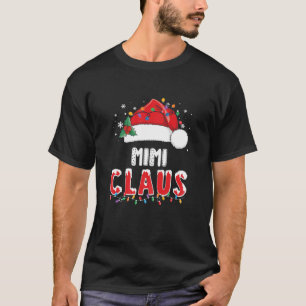 Womens Mimi Claus Christmas Family Matching Xmas T-Shirt