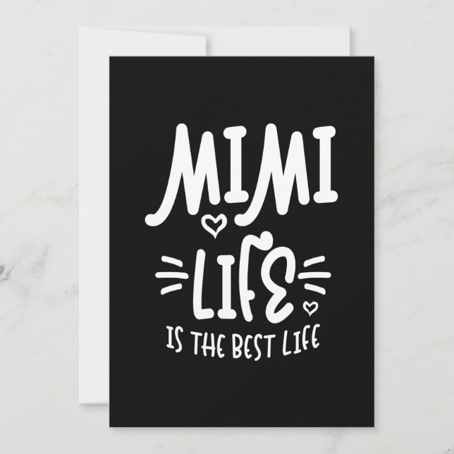 Womens Mimi Life Is The Best Life Thanksgiving Invitation (Front)
