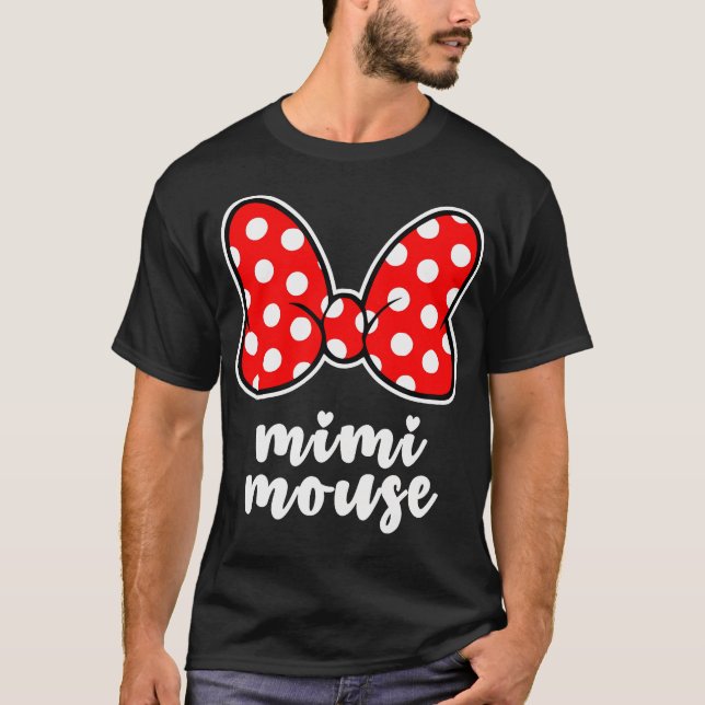 Womens Mimi Mouse Family Vacation Bow T-Shirt (Front)
