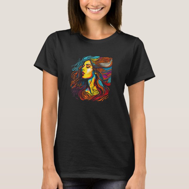 Womens Mindful Mama Yoga Meditation and Music Fest T-Shirt (Front)
