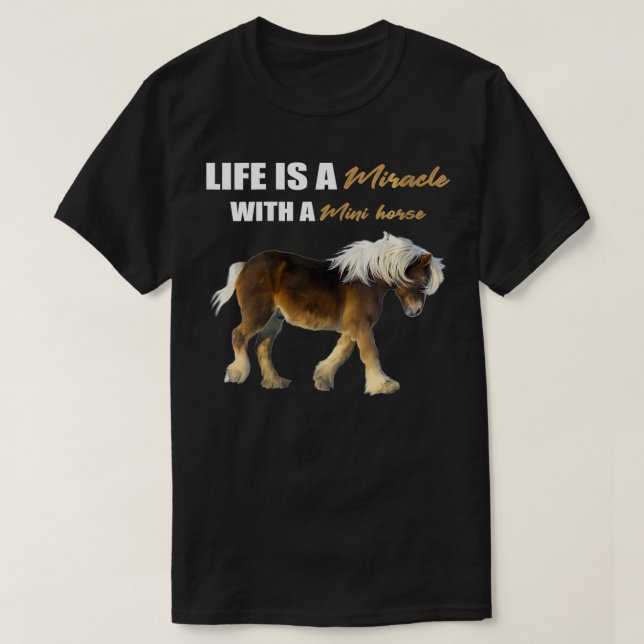 Womens Miniature Horse Mini Horse Pet Horse Lover  T-Shirt (Design Front)