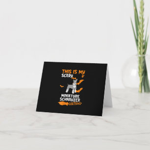 Womens Miniature Schnauzer Costume Halloween Lazy Note Card