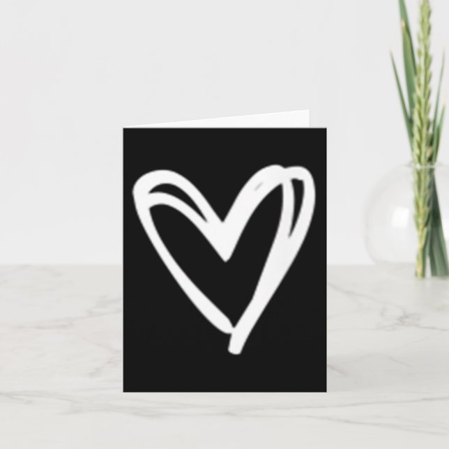 Womens Minimalist Heart  Card (Front)