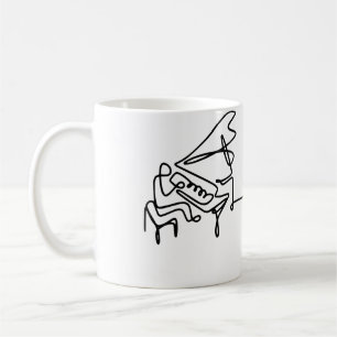Womens Minimalistic Piano Coffee Mug