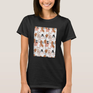 Womens Modern Abstract Floral Boho bohemian Patter T-Shirt