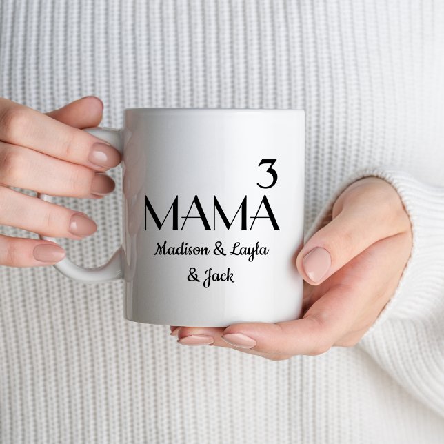 Womens Mom3 Mum Cubed Mother of Three Mama of 3 Mug (Creator Uploaded)