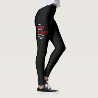 WOMEN'S "MOM and VETERAN" SPANDEX LEGGINGS