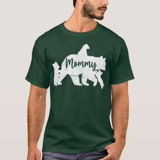 Womens Mommy Bear With 3 Cubs, Mommy Bear Shirt, M T-Shirt