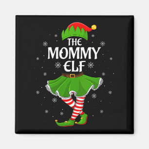 Womens Mommy Elf Christmas Family Girls Women Elf  Magnet
