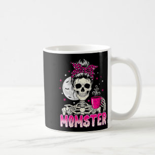 Womens Momster Skull Mom Coffee Lover Halloween Me Mug