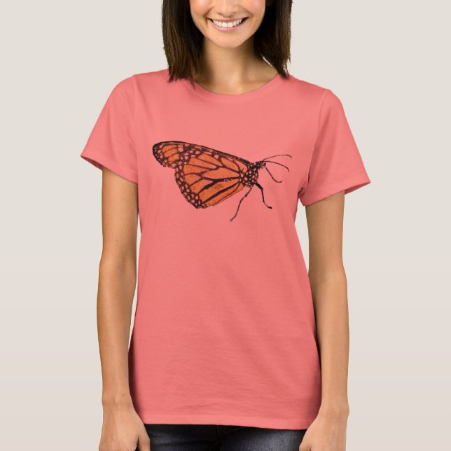 Women's Monarch Butterfly Ringer T-Shirt (Front)