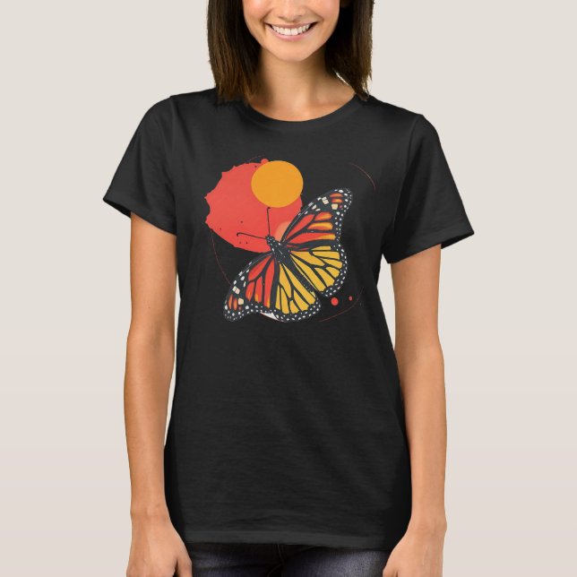 Women's Monarch Butterfly Sun T-Shirt (Front)