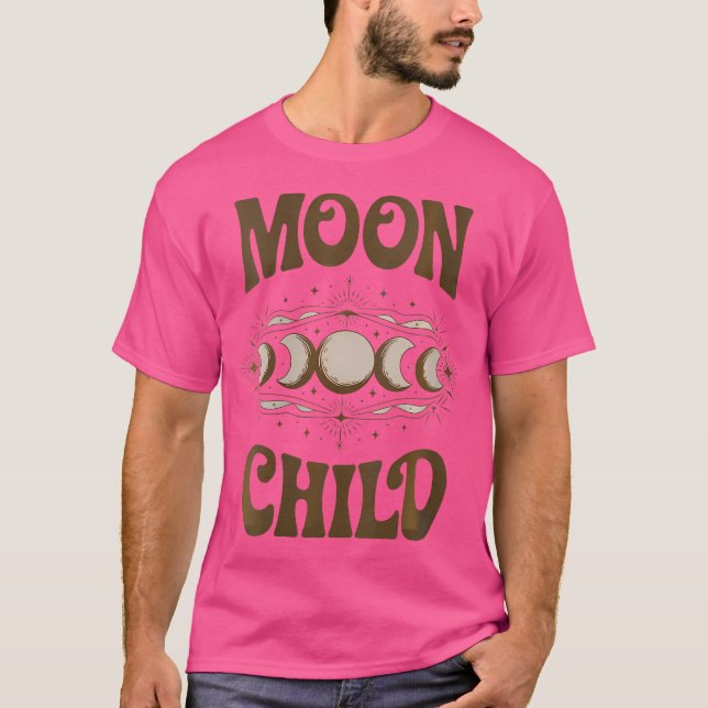 Womens Moon Child Moon Astronomy Stars T-Shirt (Front)