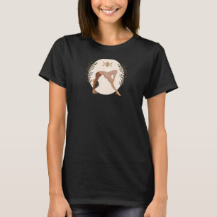 Womens Moon Green Yoga 1 T-Shirt