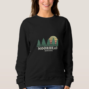 Womens Moorhead Mn Vintage Throwback Retro 70s Sweatshirt