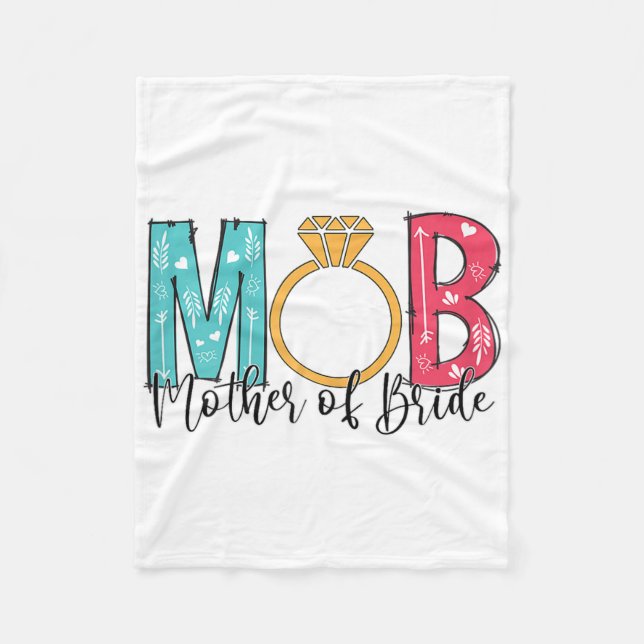 Womens Mother Of The Bride Mob Mog Bachelorette Pa Fleece Blanket (Front)