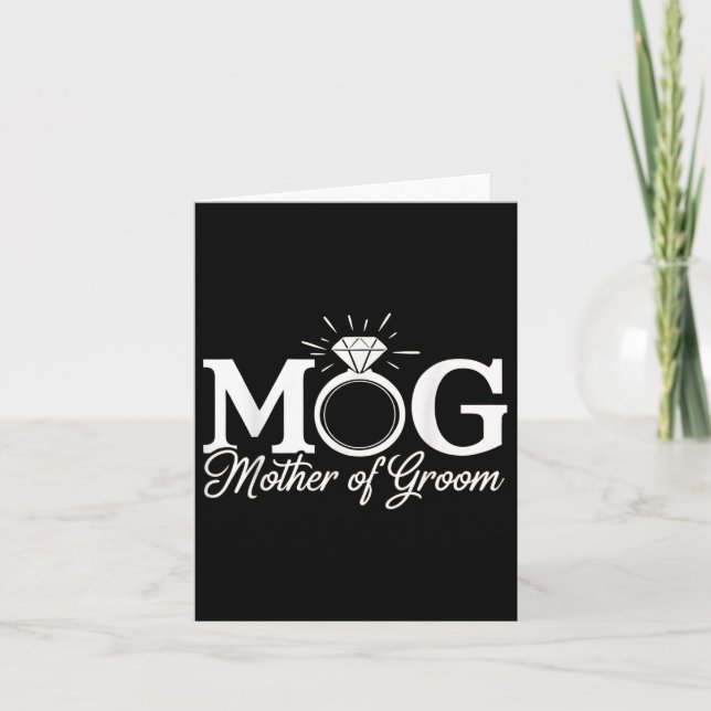 Womens Mother Of The Groom Mob Mog Mum Wedding Bac Card (Front)