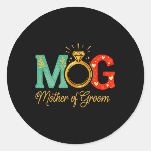 Womens Mother Of The Groom Mob Mog Mum Wedding Bac Classic Round Sticker