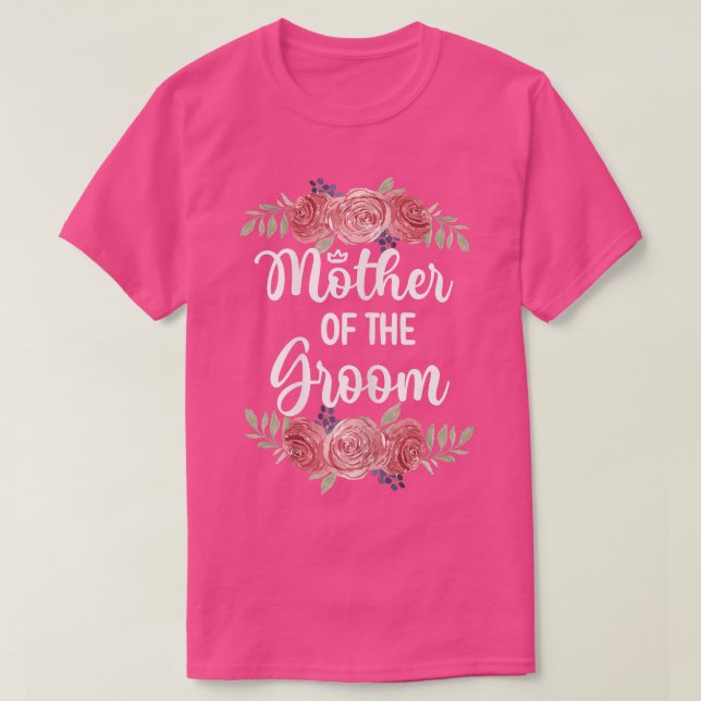 Womens Mother Of The Groom Wedding Party Groom Sho T-Shirt (Design Front)