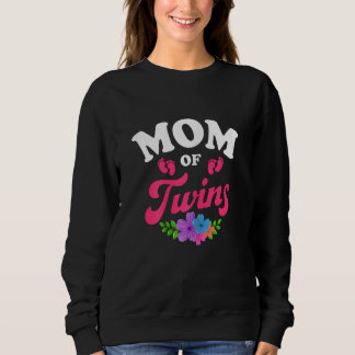 Womens Motherhood Mom of Twins Proud Mama Pregnanc Sweatshirt