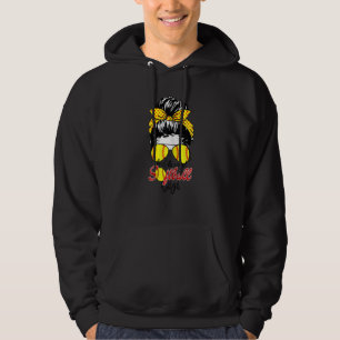 Womens Mother's Day Loud & Proud Softball Gigi Mes Hoodie