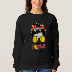 Womens Mother's Day Loud & Proud Softball Gigi Mes Sweatshirt