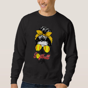 Womens Mother's Day Loud & Proud Softball Gigi Mes Sweatshirt