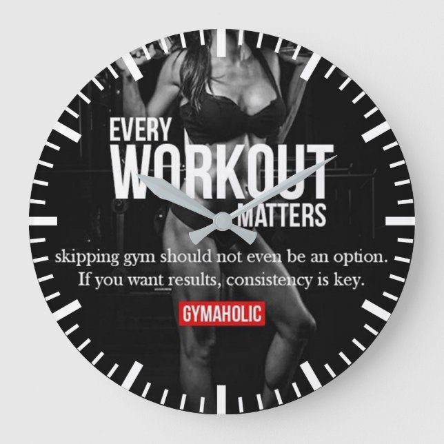 Women's Motivation - Every Workout Matters - Gym Large Clock (Front)