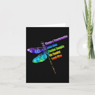 Womens Motivational Insration Gift Dragonfly Card