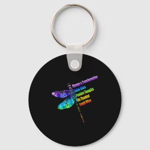 Womens Motivational Insration Gift Dragonfly  Key Ring