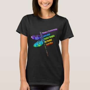 Womens Motivational Insration Gift Dragonfly T-Shirt