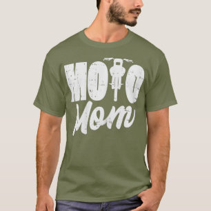 Womens Moto Mum Motorcycle Motocross Dirt Bike T-Shirt