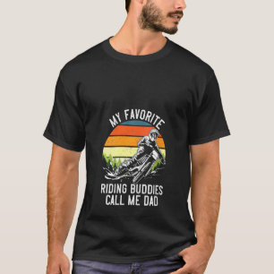 Womens Motorcycle Dad Dirt Bike Motocross Riding T-Shirt