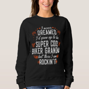 Womens Motorcycle Grandma Funny Biker Vintage Gra Sweatshirt