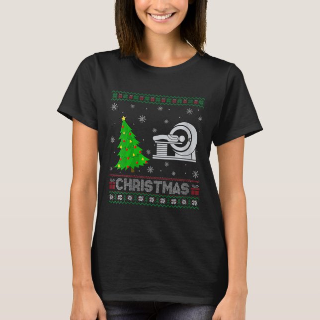 Womens Mri Tech Xmas Tree Lighting Ugly Christmas  T-Shirt (Front)