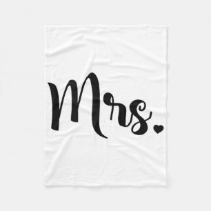 Womens Mrs. Engagement Wedding Bridal Shower Bride Fleece Blanket
