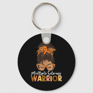 Womens Ms Warrior Messy Bun - Multiple Sclerosis A Key Ring