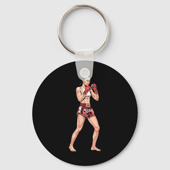 Women's Muay Thai Training  Key Ring (Front)